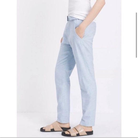 VINCE Belted Cotton Casual Pant size XS - Picture 2 of 6